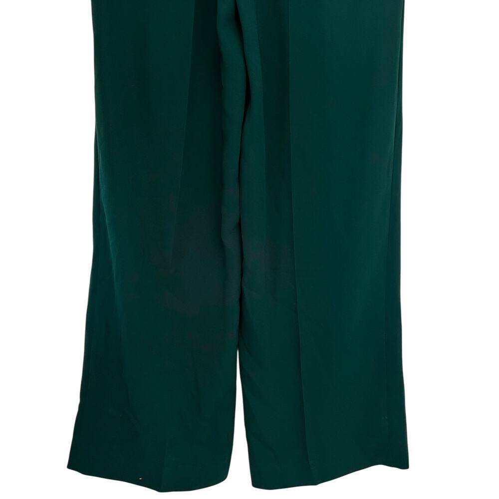J. Crew Wide Leg Pleated Pant in Matte Crepe Emerald Green H2815 Size 2 - Picture 9 of 12